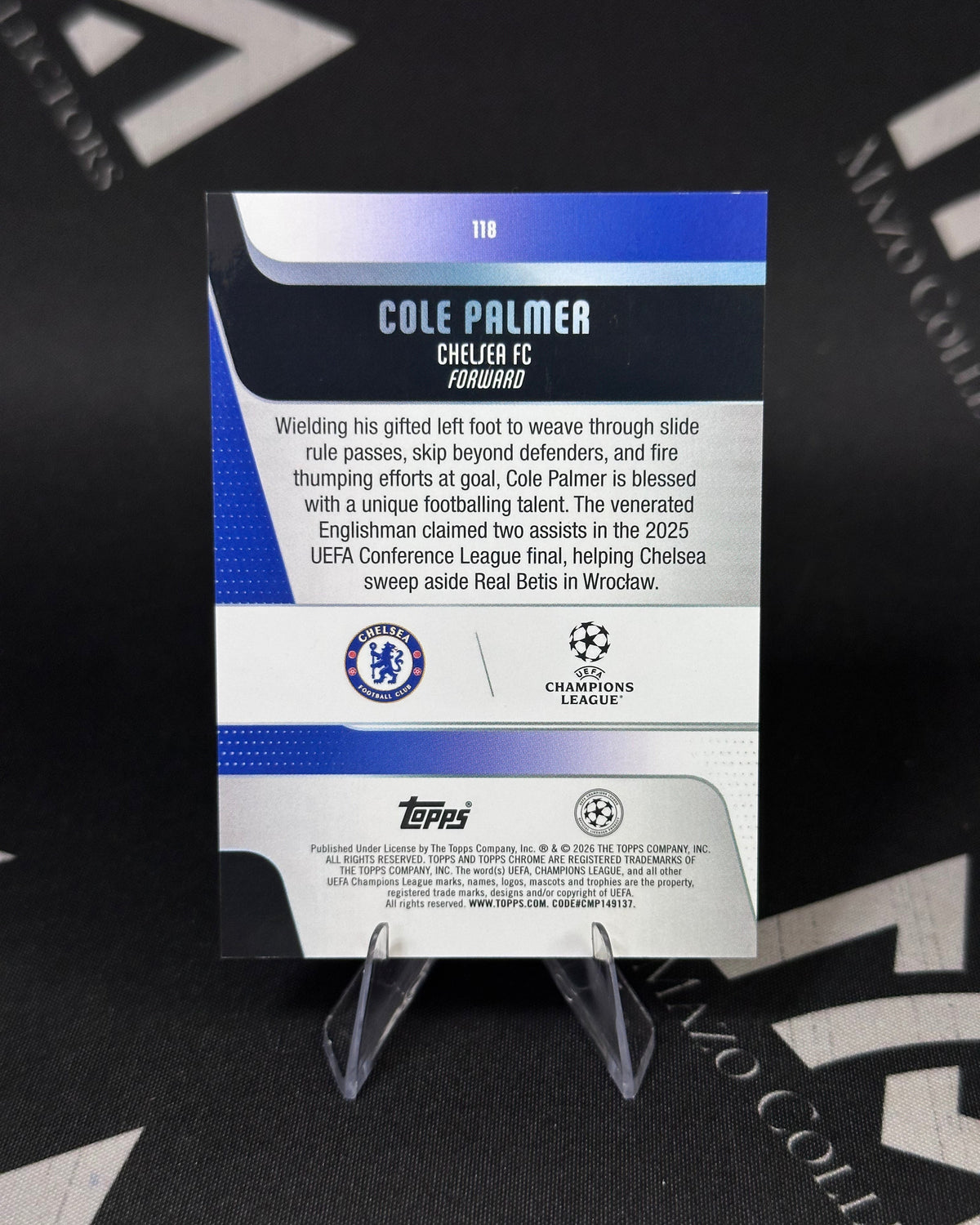 Cole Palmer – Big Apple Foil – Topps Chrome UEFA Club Competitions Fanatics Fest NYC 2025/26