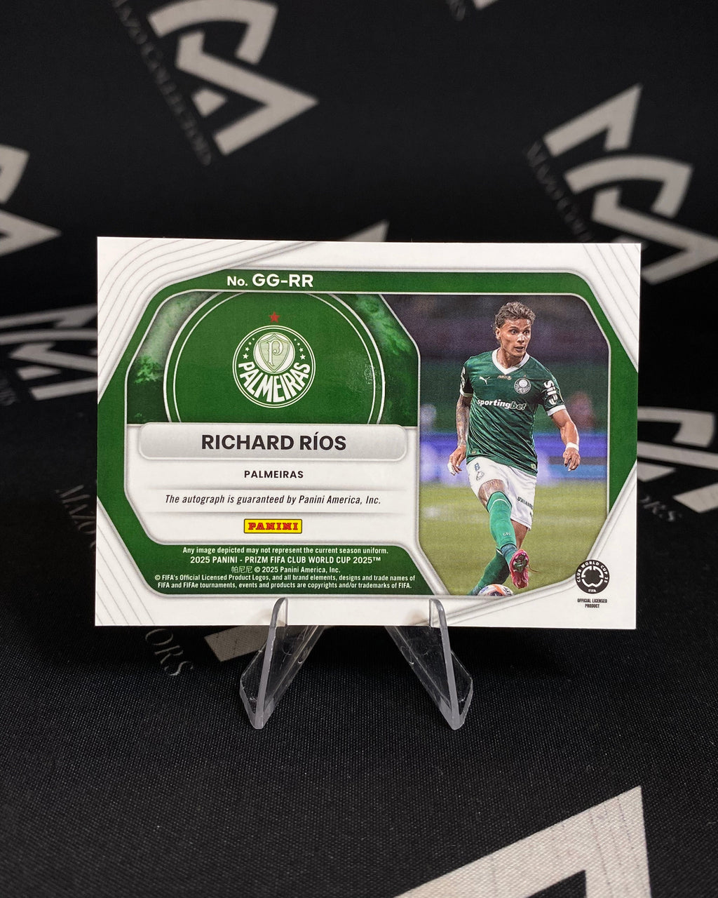 Richard Ríos - Autógrafo Palmeiras Rookie – Panini Prizm Global Graphs 2025