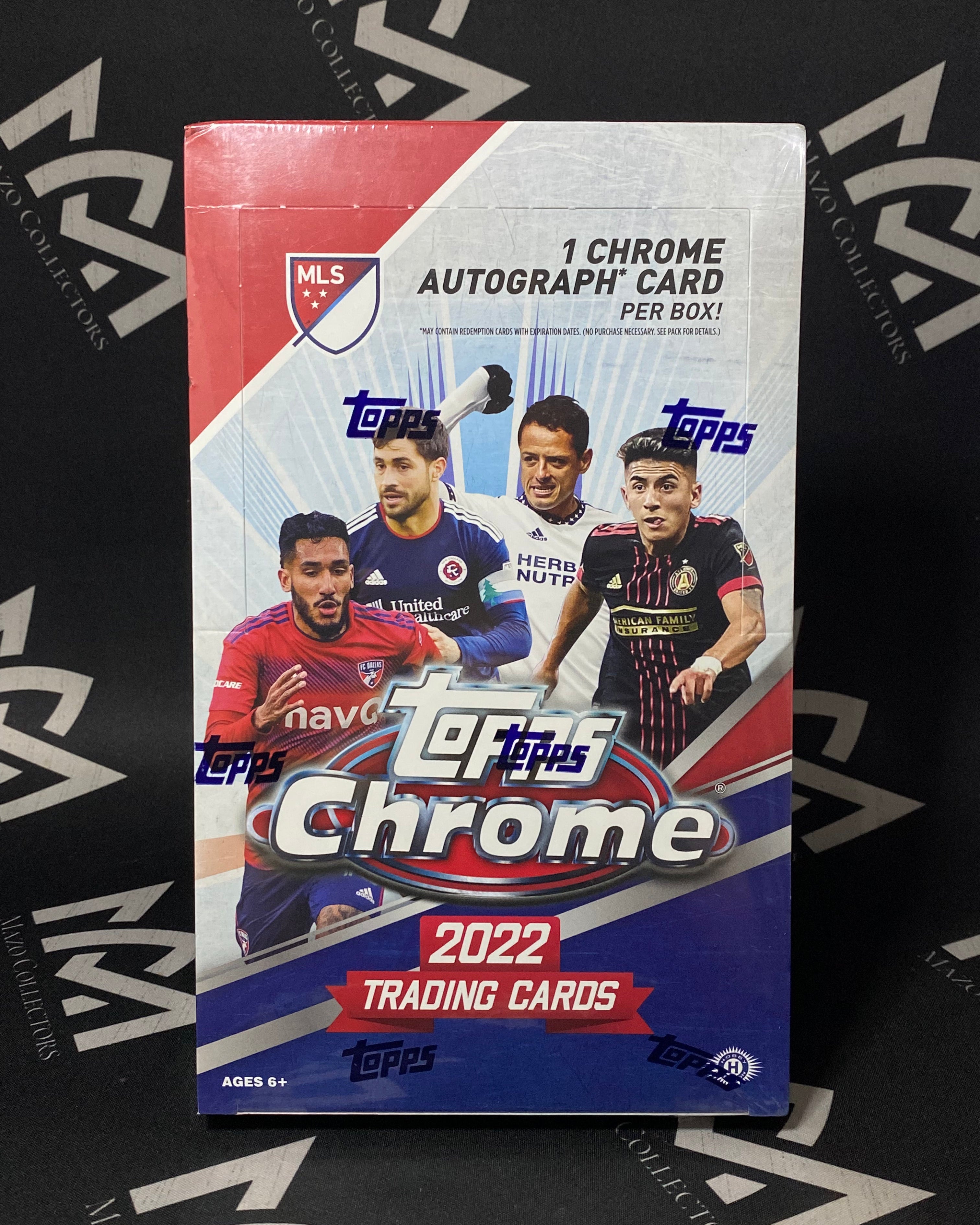 Topps Chrome MLS 2022 Soccer – Hobby Box Sellada – 1 Autógrafo por Caja - 18 Pack 72 cartas en total