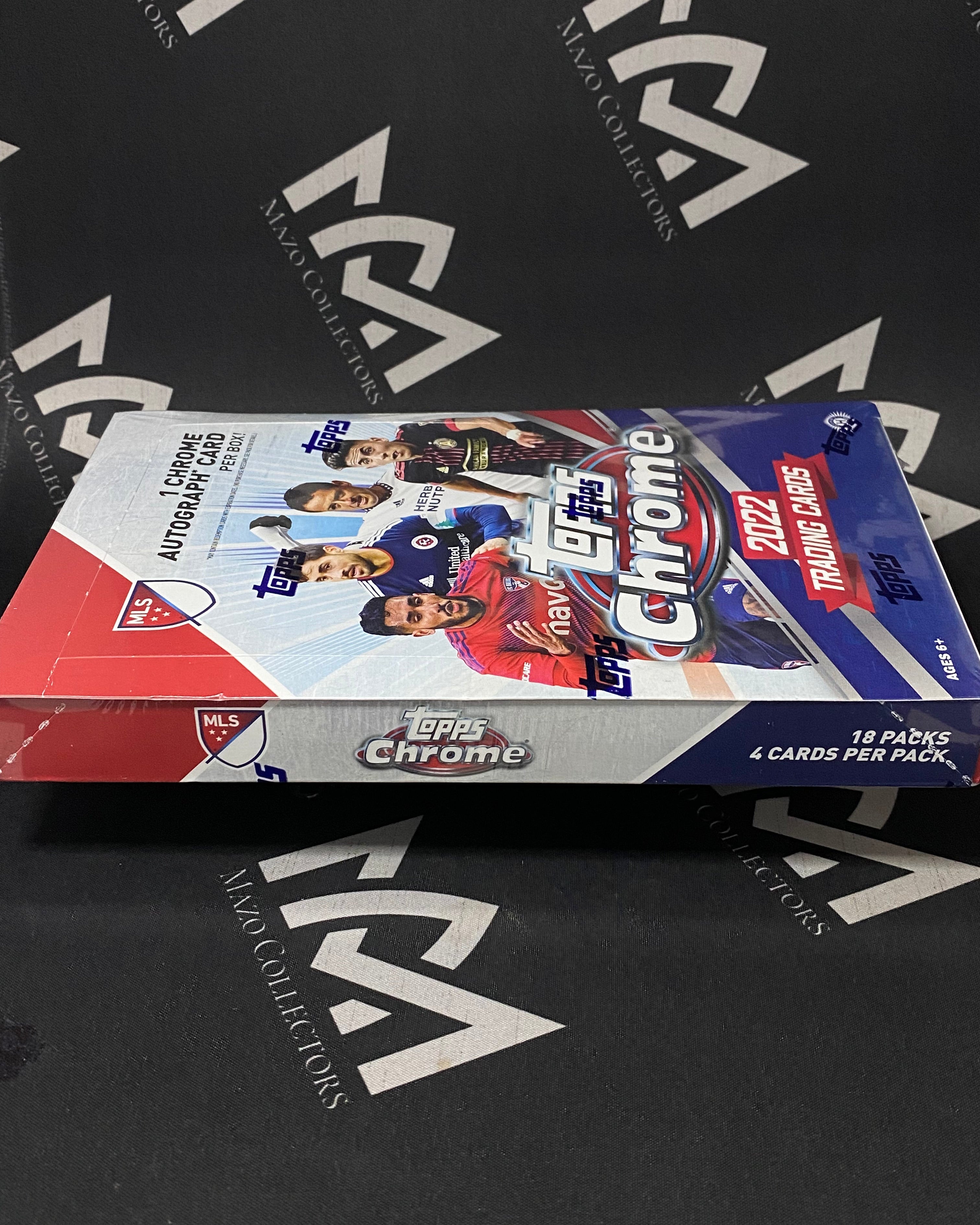 Topps Chrome MLS 2022 Soccer – Hobby Box Sellada – 1 Autógrafo por Caja - 18 Pack 72 cartas en total