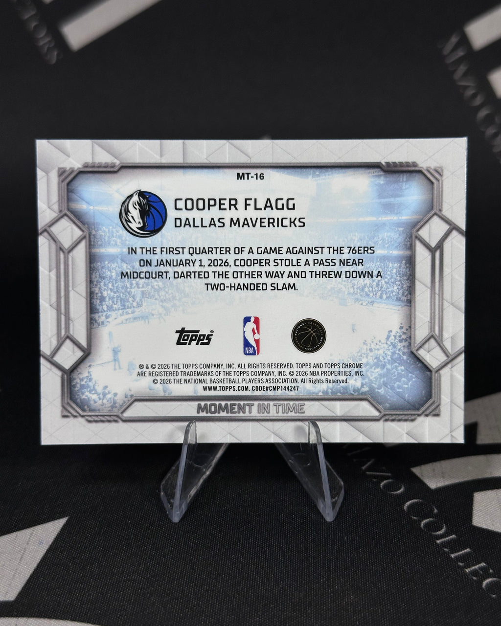 Cooper Flagg – Moment in Time Rookie – Topps Chrome Updates Basketball 2025/26
