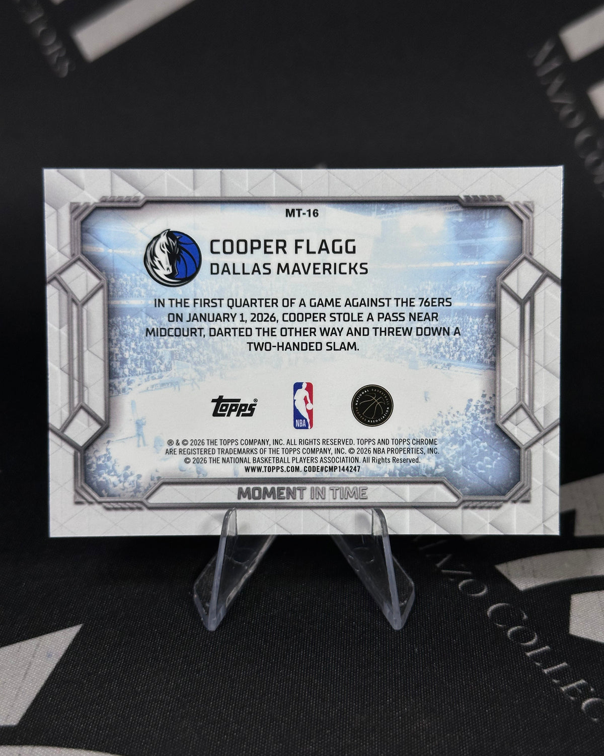 Cooper Flagg – Moment in Time Rookie – Topps Chrome Updates Basketball 2025/26