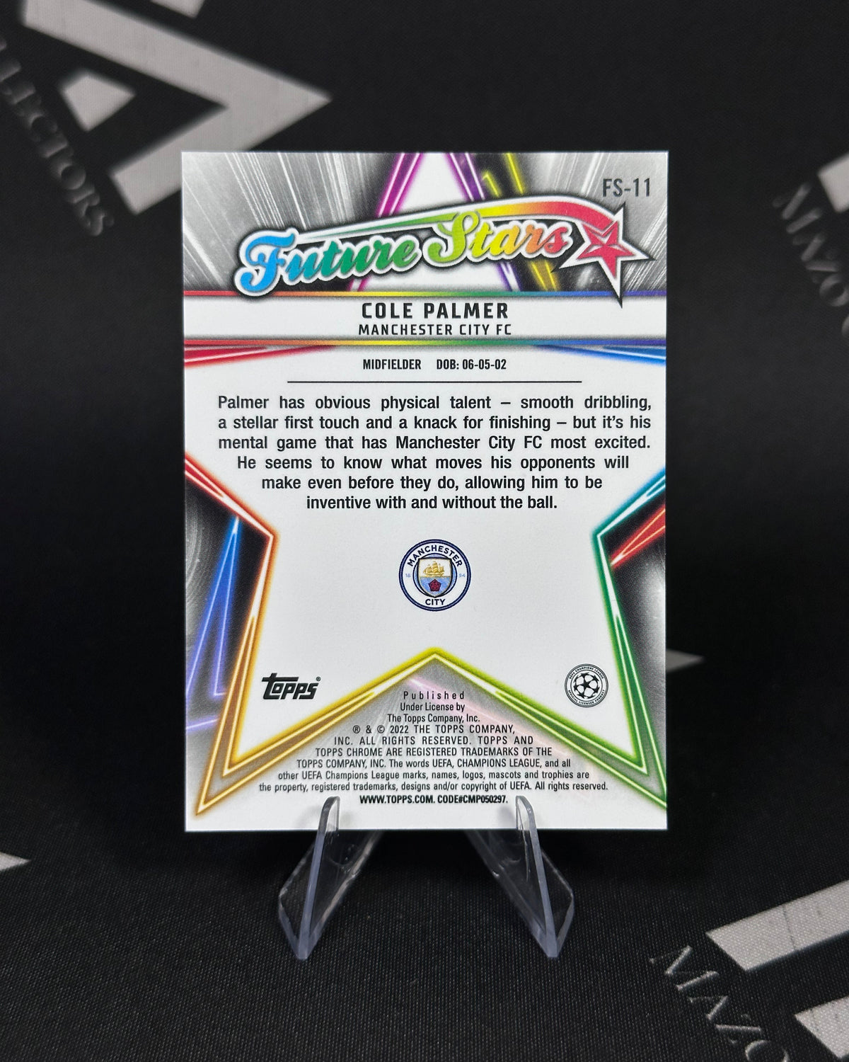 Cole Palmer – Future Stars Rookie – Topps Chrome UEFA Champions League 2021/22