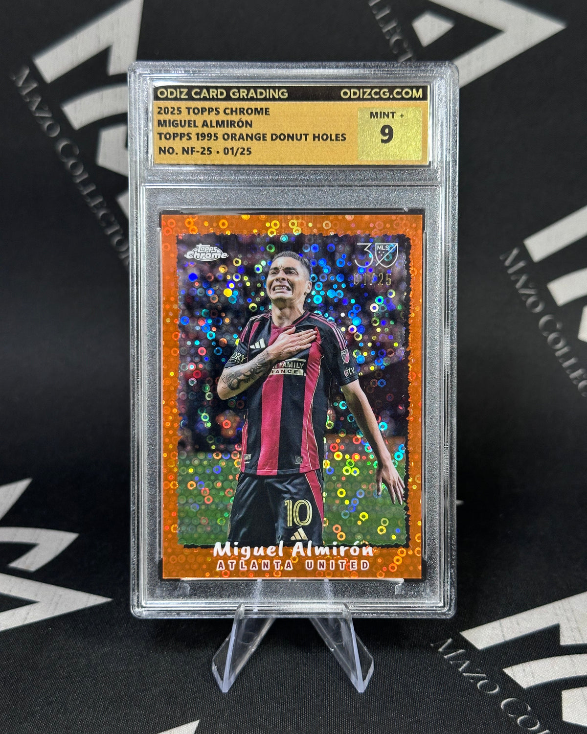 Miguel Almirón – Orange Donut Holes Numerada 01/25 – ODIZ 9 – Topps Chrome MLS 2025