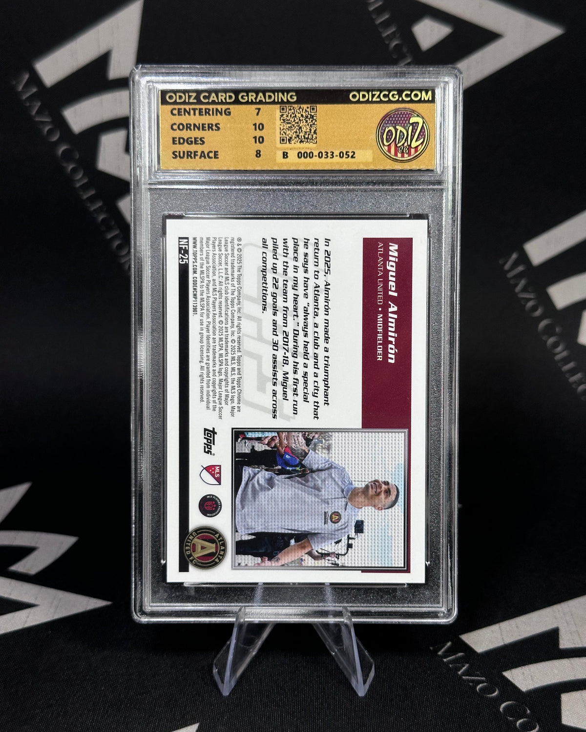 Miguel Almirón – Orange Donut Holes Numerada 01/25 – ODIZ 9 – Topps Chrome MLS 2025