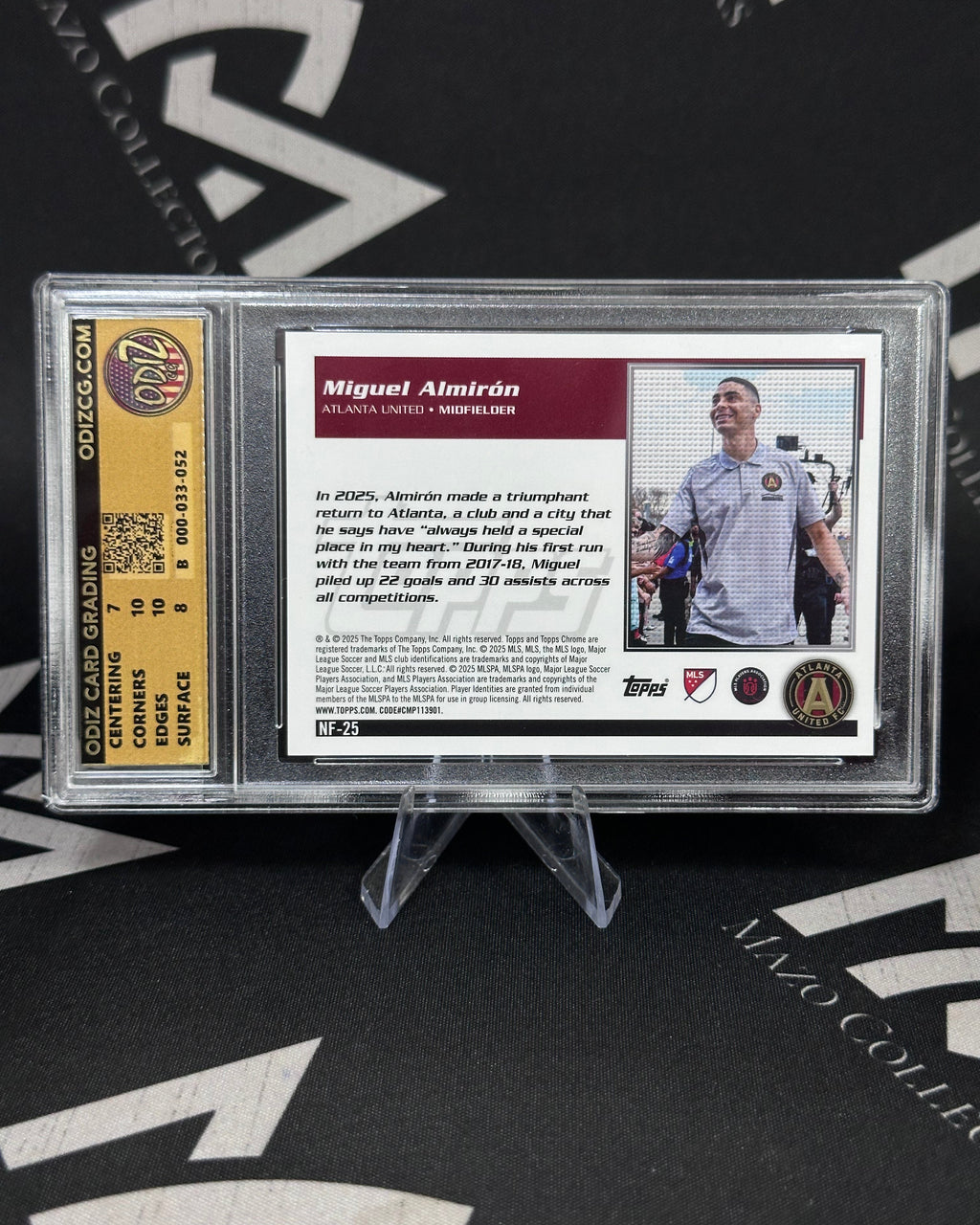 Miguel Almirón – Orange Donut Holes Numerada 01/25 – ODIZ 9 – Topps Chrome MLS 2025
