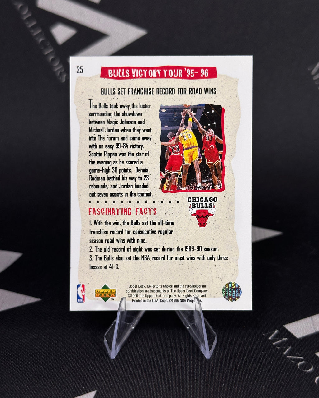Michael Jordan – Bulls Victory Tour #25 – Upper Deck Collector's Choice 1996/97