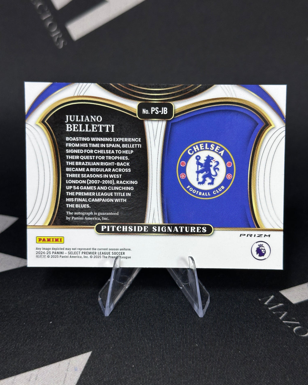 Juliano Belletti – Pitchside Signatures Autógrafo – Panini Select Premier League 2024/25