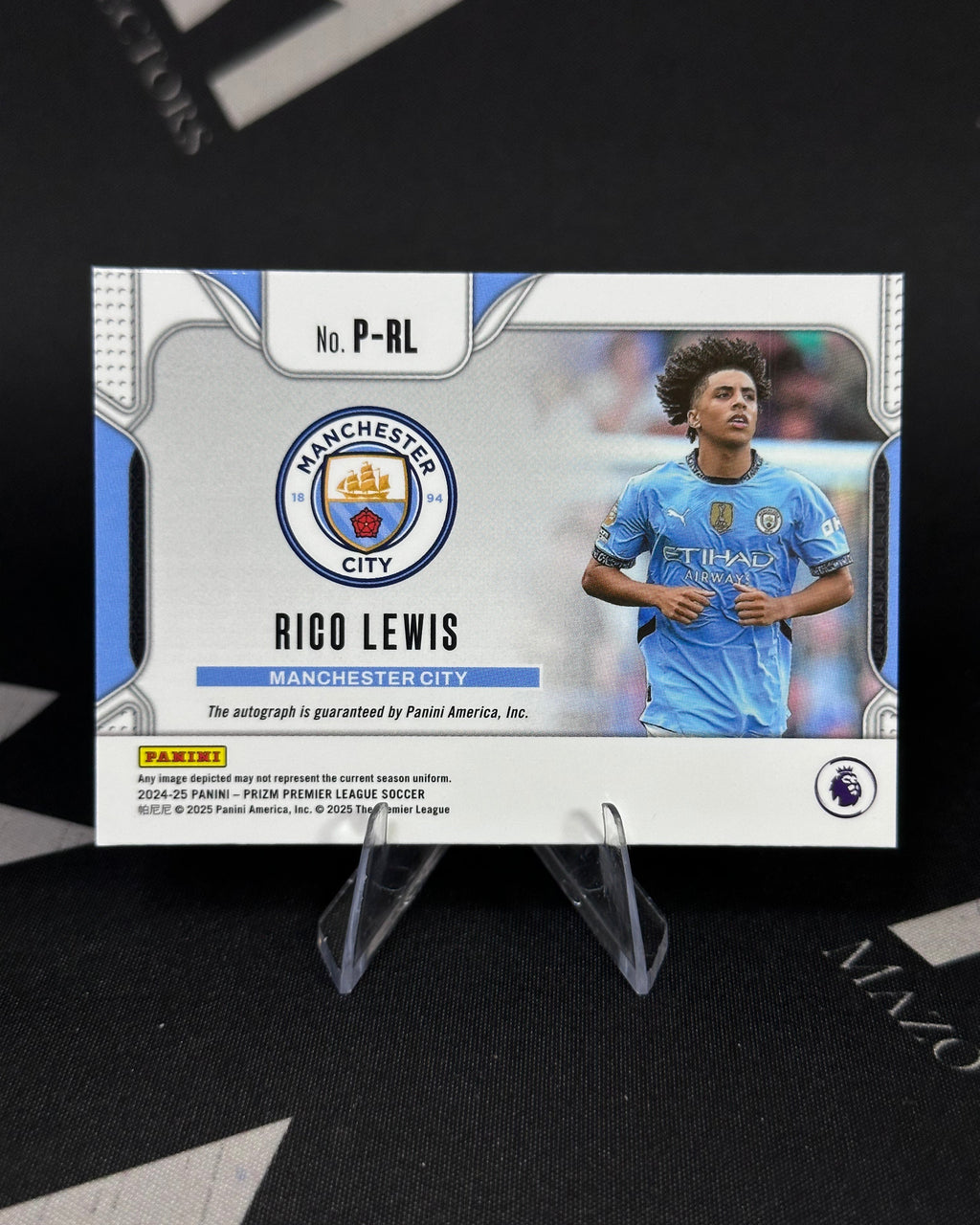 Rico Lewis – Penmanship Signatures Autógrafo – Panini Prizm Premier League 2024/25