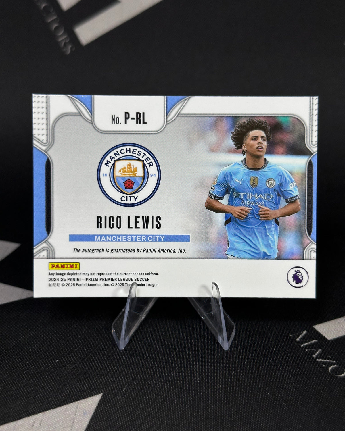 Rico Lewis – Penmanship Signatures Autógrafo – Panini Prizm Premier League 2024/25