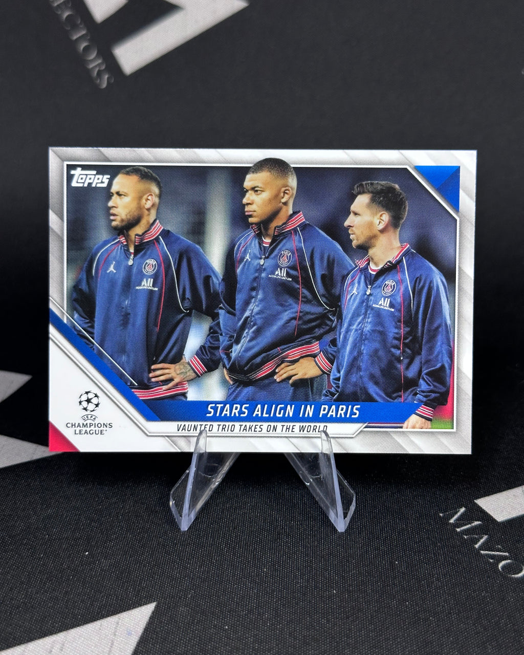 Neymar Jr., Kylian Mbappé y Lionel Messi – Stars Align in Paris – Topps UEFA Champions League 2022