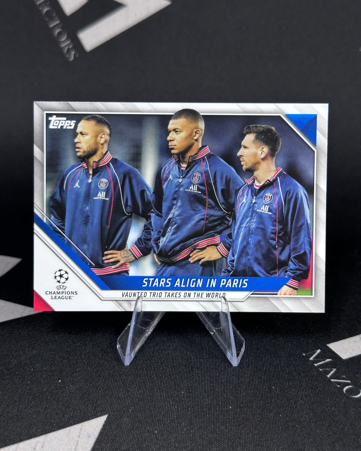Neymar Jr., Kylian Mbappé y Lionel Messi – Stars Align in Paris – Topps UEFA Champions League 2022