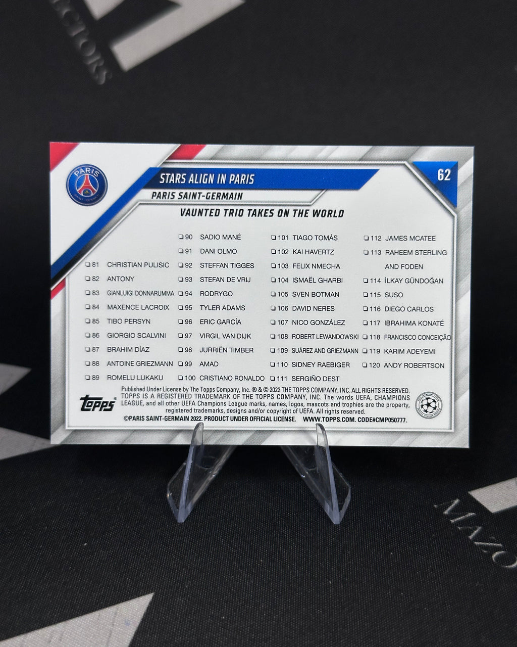 Neymar Jr., Kylian Mbappé y Lionel Messi – Stars Align in Paris – Topps UEFA Champions League 2022