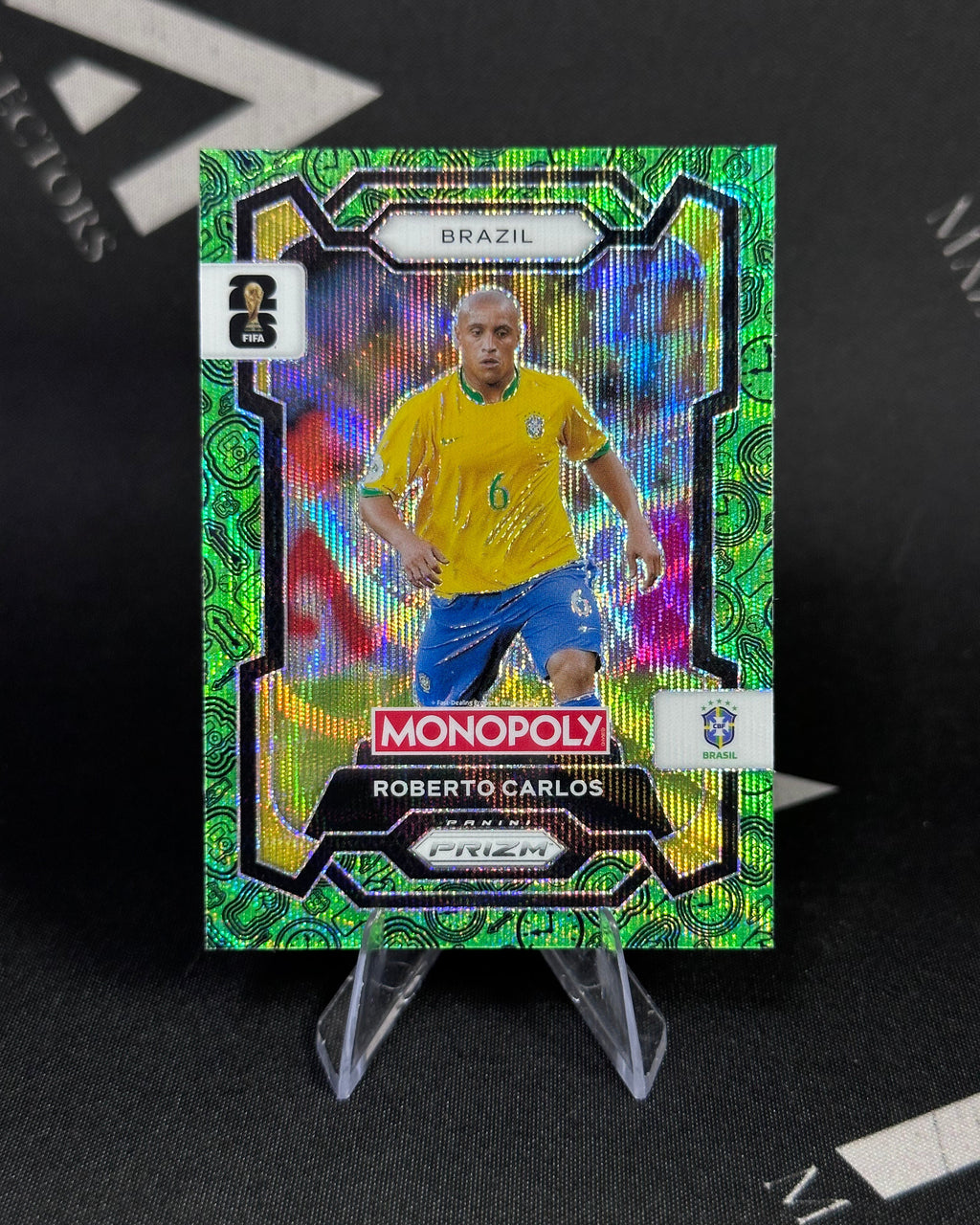 Roberto Carlos – Green Prizm – Panini Monopoly Prizm FIFA World Cup 2026