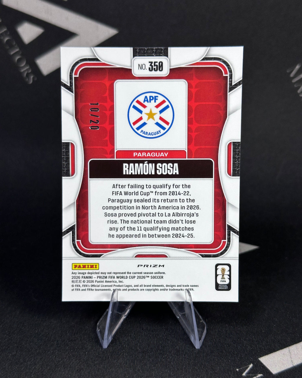 Ramón Sosa – Cherry Blossom 10/20 – Panini Prizm FIFA World Cup 2026