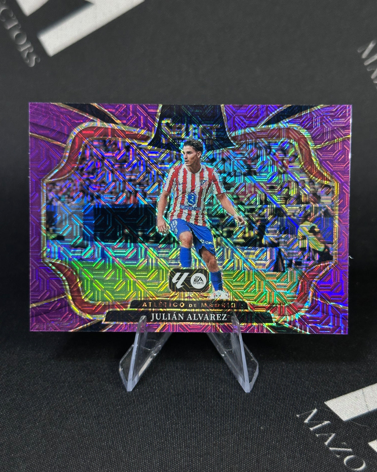 Julián Álvarez – Purple Mojo Prizm – Panini Select La Liga 2025/26