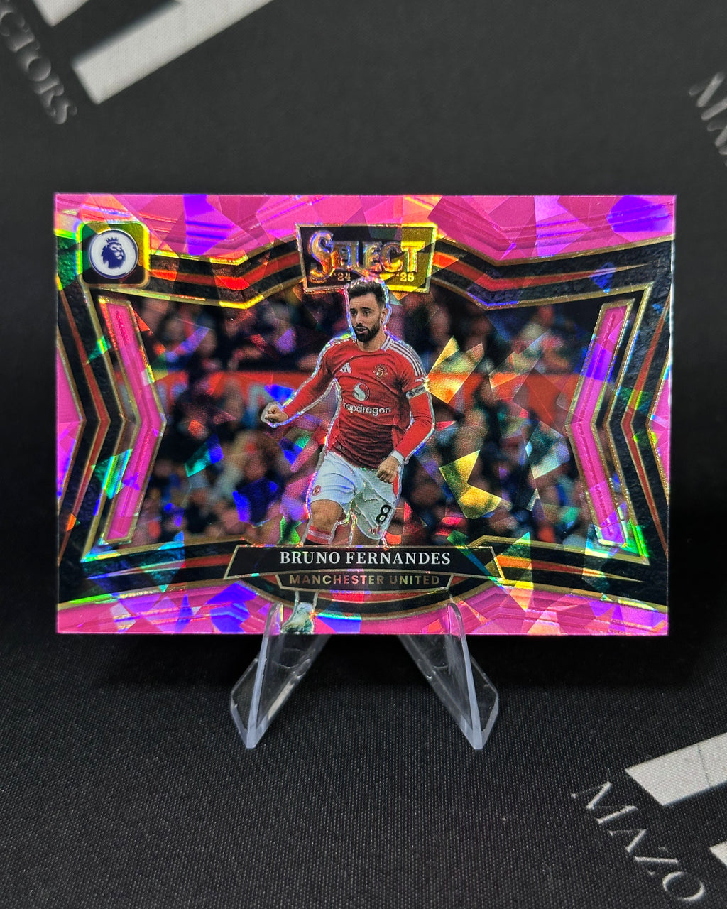 Bruno Fernandes – Pink Ice Prizm – Panini Select Premier League 2024/25